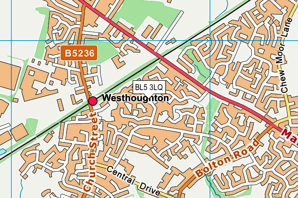 BL5 3LQ map - OS VectorMap District (Ordnance Survey)