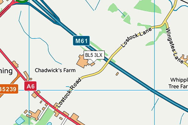 BL5 3LX map - OS VectorMap District (Ordnance Survey)