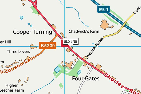 BL5 3NB map - OS VectorMap District (Ordnance Survey)