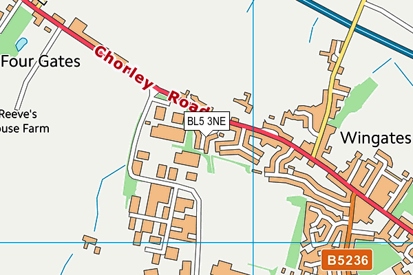 BL5 3NE map - OS VectorMap District (Ordnance Survey)