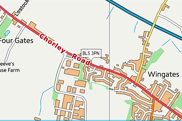 BL5 3PN map - OS VectorMap District (Ordnance Survey)