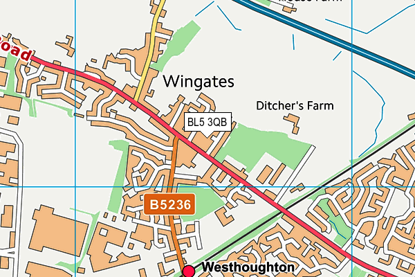 BL5 3QB map - OS VectorMap District (Ordnance Survey)