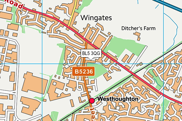 BL5 3QG map - OS VectorMap District (Ordnance Survey)