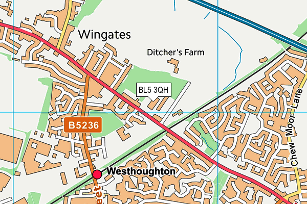 BL5 3QH map - OS VectorMap District (Ordnance Survey)
