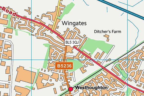 BL5 3QJ map - OS VectorMap District (Ordnance Survey)