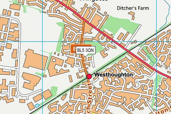 BL5 3QN map - OS VectorMap District (Ordnance Survey)
