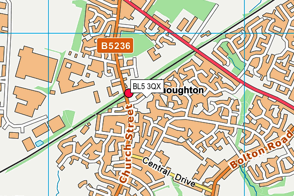 BL5 3QX map - OS VectorMap District (Ordnance Survey)