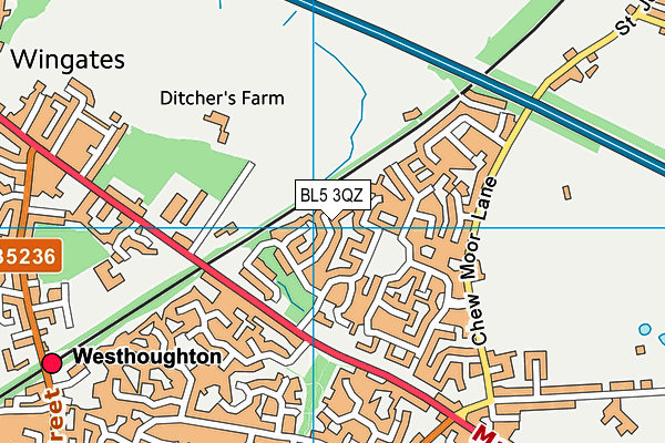 BL5 3QZ map - OS VectorMap District (Ordnance Survey)