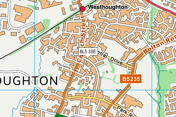 BL5 3SE map - OS VectorMap District (Ordnance Survey)