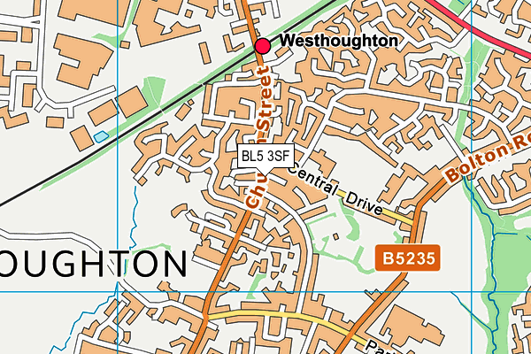 BL5 3SF map - OS VectorMap District (Ordnance Survey)