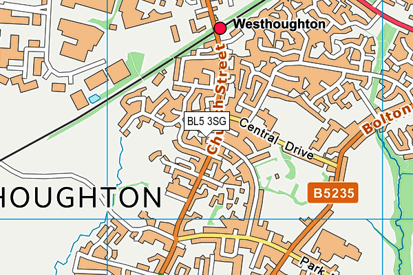 BL5 3SG map - OS VectorMap District (Ordnance Survey)