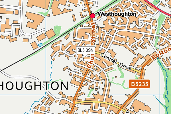 BL5 3SN map - OS VectorMap District (Ordnance Survey)