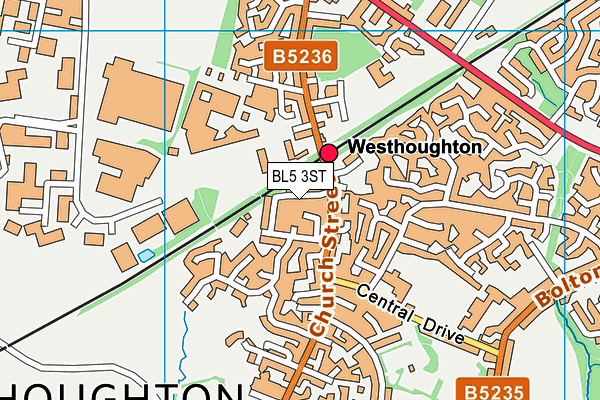 BL5 3ST map - OS VectorMap District (Ordnance Survey)