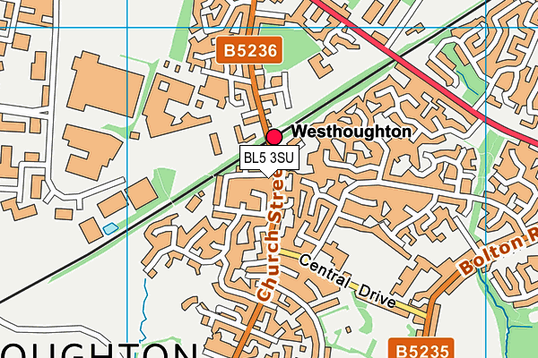 BL5 3SU map - OS VectorMap District (Ordnance Survey)