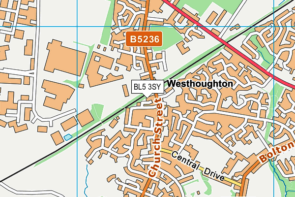 BL5 3SY map - OS VectorMap District (Ordnance Survey)