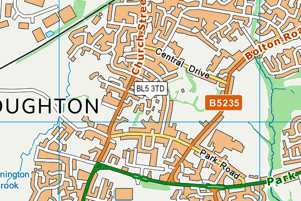 BL5 3TD map - OS VectorMap District (Ordnance Survey)