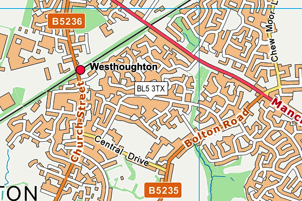 BL5 3TX map - OS VectorMap District (Ordnance Survey)