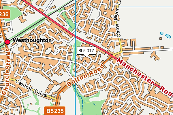 BL5 3TZ map - OS VectorMap District (Ordnance Survey)