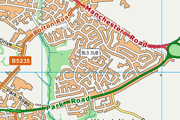 BL5 3UB map - OS VectorMap District (Ordnance Survey)