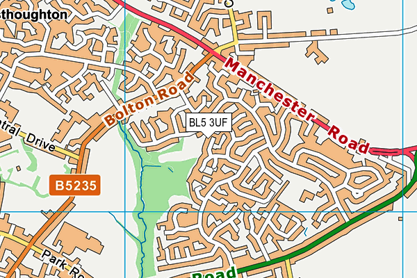 BL5 3UF map - OS VectorMap District (Ordnance Survey)