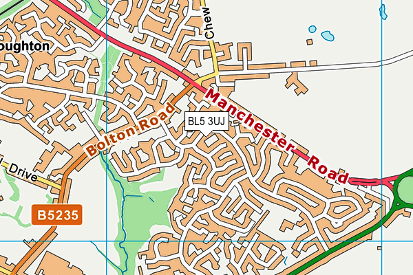 BL5 3UJ map - OS VectorMap District (Ordnance Survey)