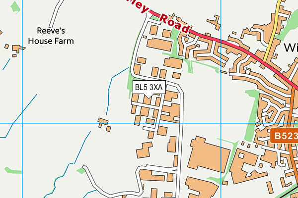 BL5 3XA map - OS VectorMap District (Ordnance Survey)