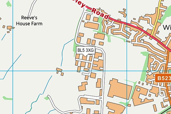 BL5 3XG map - OS VectorMap District (Ordnance Survey)