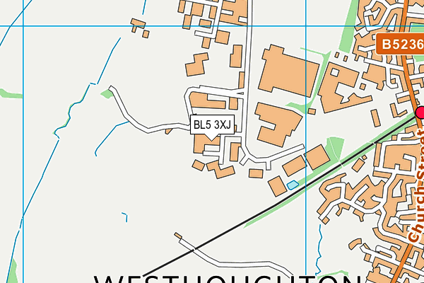 BL5 3XJ map - OS VectorMap District (Ordnance Survey)
