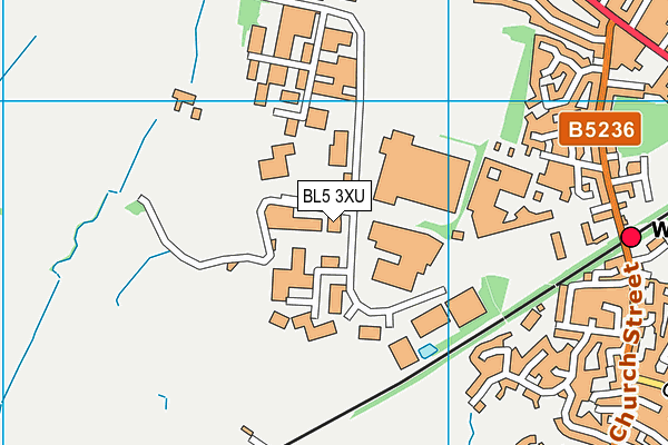 BL5 3XU map - OS VectorMap District (Ordnance Survey)