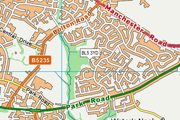 BL5 3YD map - OS VectorMap District (Ordnance Survey)