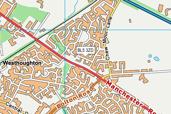 BL5 3ZD map - OS VectorMap District (Ordnance Survey)
