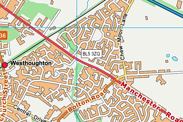 BL5 3ZQ map - OS VectorMap District (Ordnance Survey)