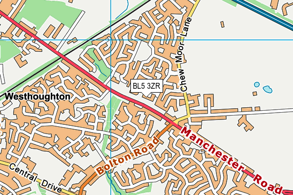 BL5 3ZR map - OS VectorMap District (Ordnance Survey)