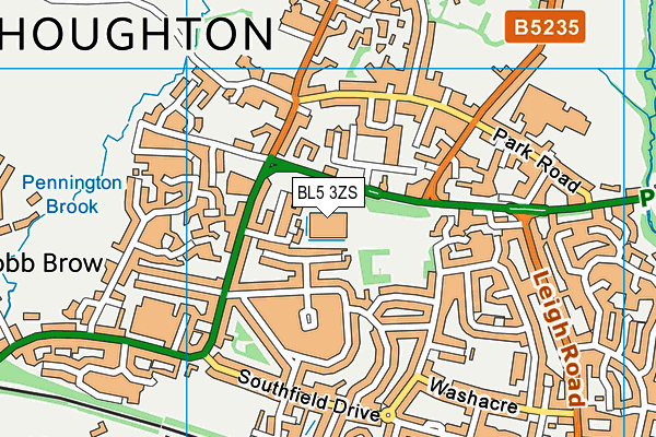 BL5 3ZS map - OS VectorMap District (Ordnance Survey)