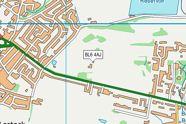 BL6 4AJ map - OS VectorMap District (Ordnance Survey)