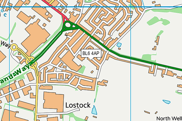 BL6 4AP map - OS VectorMap District (Ordnance Survey)