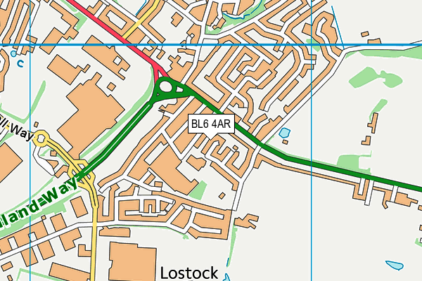 BL6 4AR map - OS VectorMap District (Ordnance Survey)