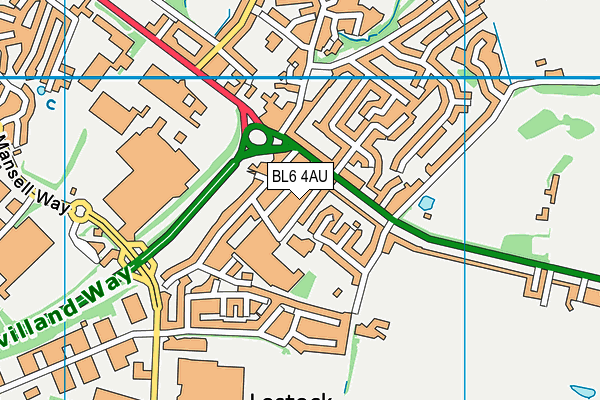 BL6 4AU map - OS VectorMap District (Ordnance Survey)