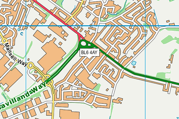 BL6 4AY map - OS VectorMap District (Ordnance Survey)