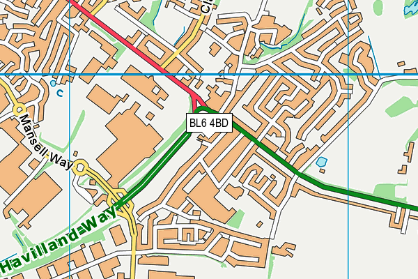 BL6 4BD map - OS VectorMap District (Ordnance Survey)