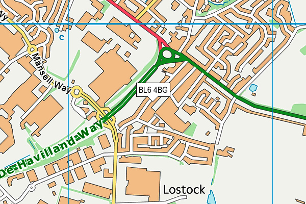 BL6 4BG map - OS VectorMap District (Ordnance Survey)