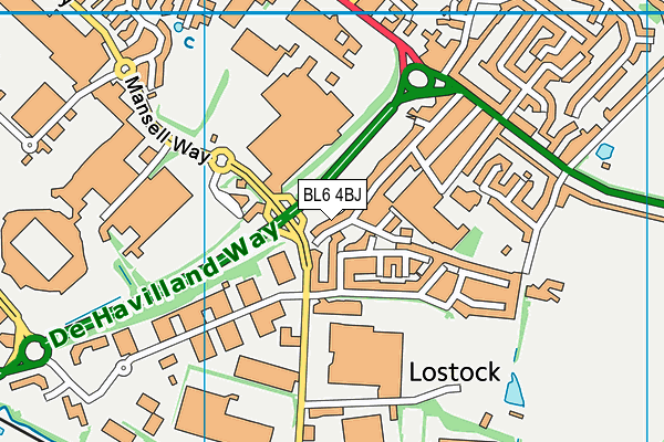 BL6 4BJ map - OS VectorMap District (Ordnance Survey)