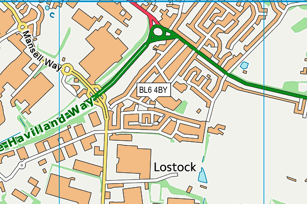 BL6 4BY map - OS VectorMap District (Ordnance Survey)