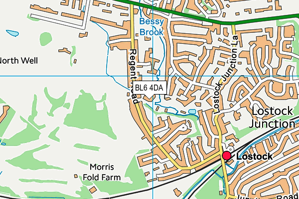 BL6 4DA map - OS VectorMap District (Ordnance Survey)