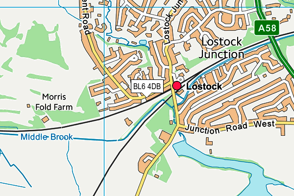 BL6 4DB map - OS VectorMap District (Ordnance Survey)