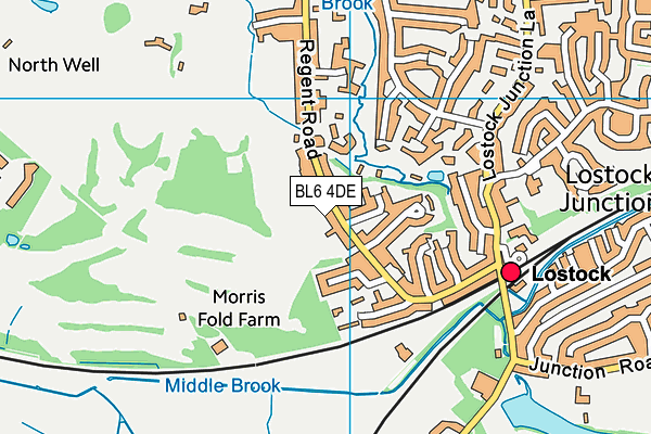 BL6 4DE map - OS VectorMap District (Ordnance Survey)