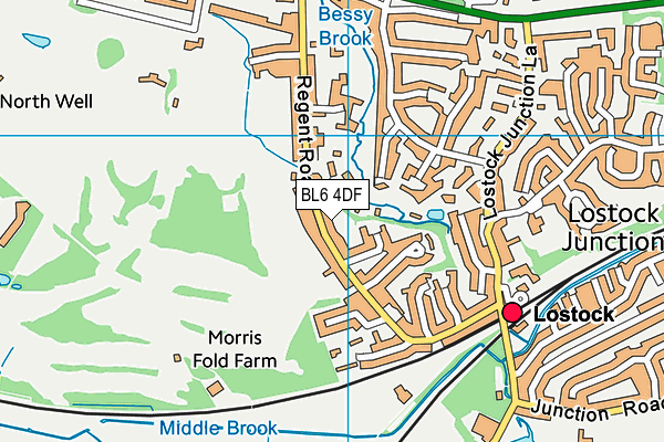 BL6 4DF map - OS VectorMap District (Ordnance Survey)