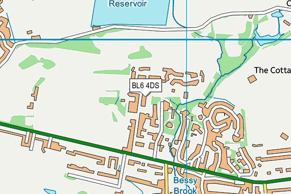 BL6 4DS map - OS VectorMap District (Ordnance Survey)