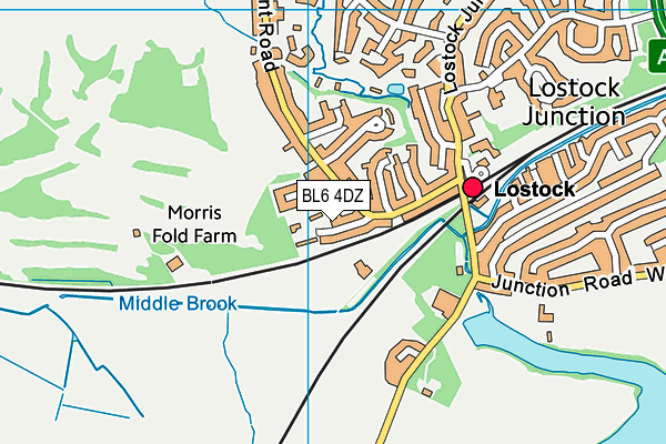 BL6 4DZ map - OS VectorMap District (Ordnance Survey)