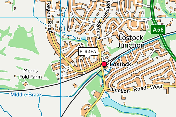 BL6 4EA map - OS VectorMap District (Ordnance Survey)